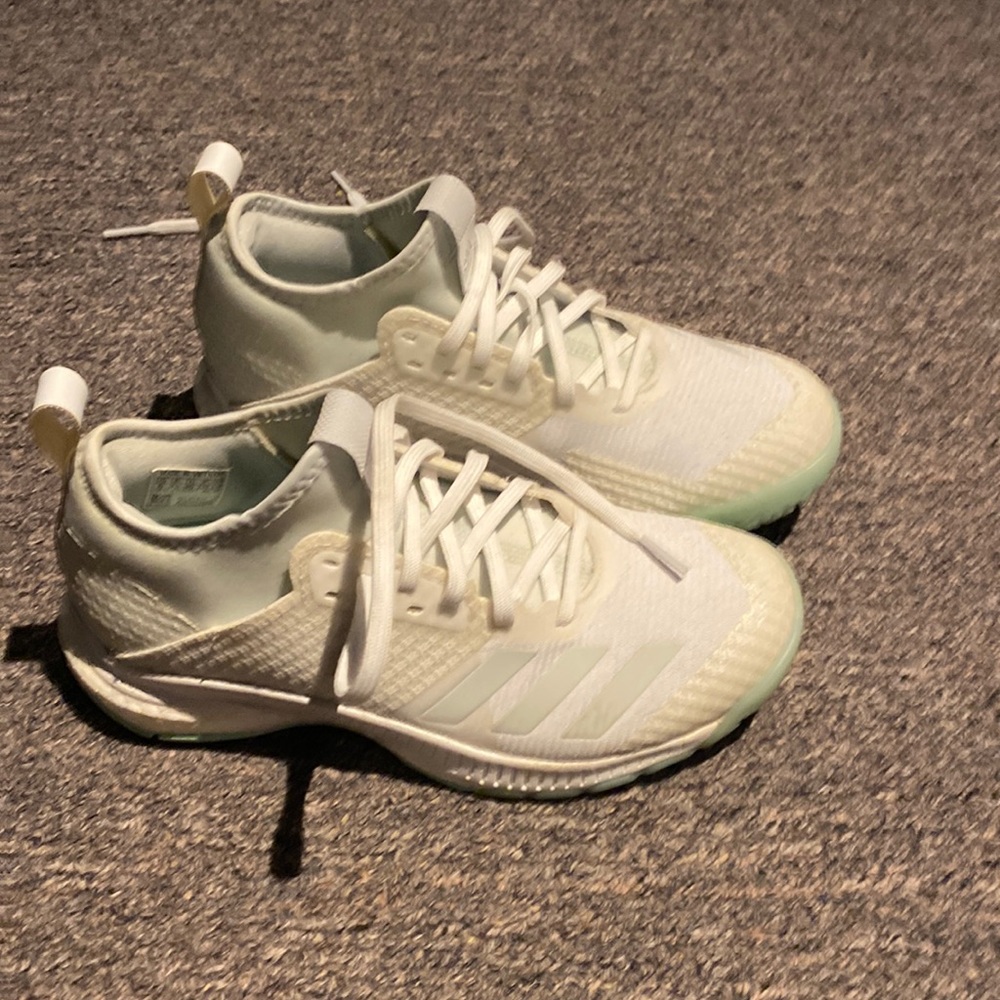 Adidas white volleyball high tops
